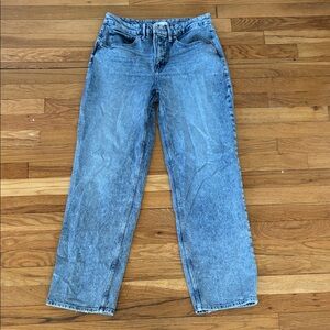 Good American Good 90s High Rise Straight Leg Jeans 8 29 Stretch Relaxed Baggy